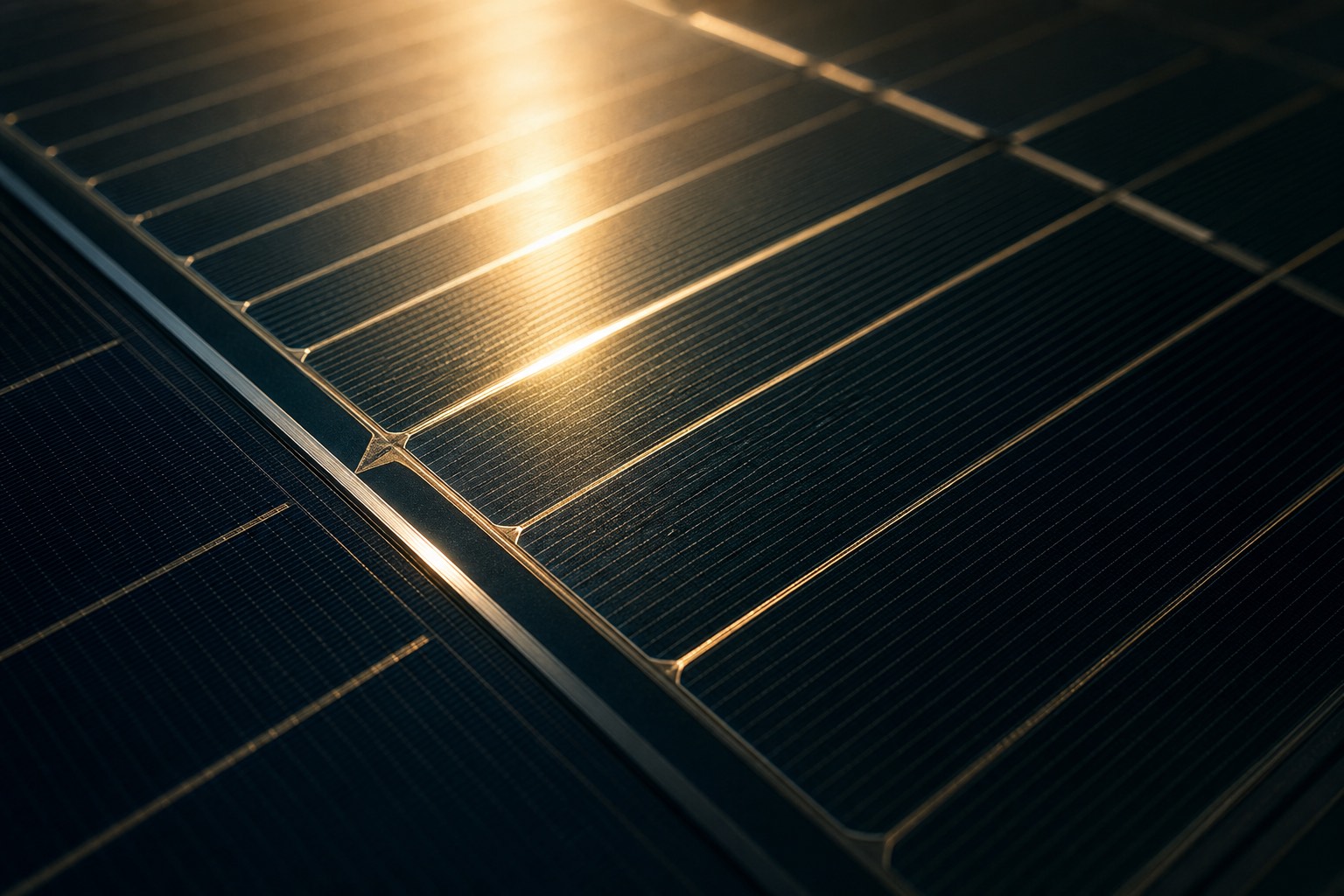 Illustrative image: close-up texture of a solar panel surface